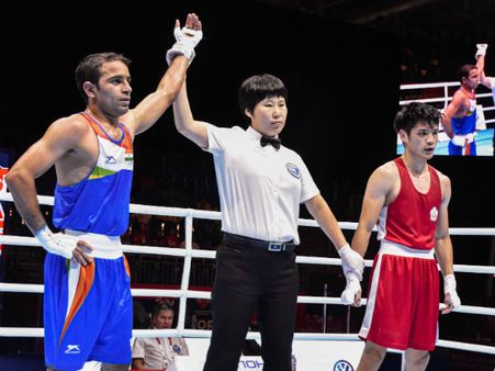 বিশ্ব চ্যাম্পিয়নশিপের ফাইনালে পৌঁছনো প্রথম ভারতীয় পুরুষ বক্সার অমিত পানঘাল