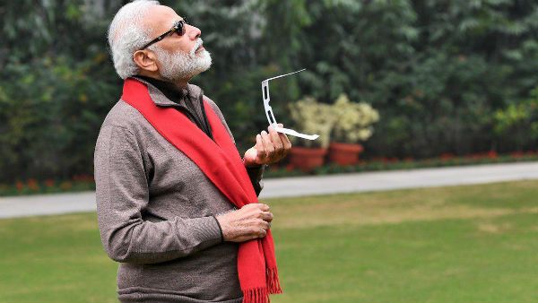 ২০১৯ এর শেষ সূর্যগ্রহণের সময় কী করলেন মোদী! নিজেই টুইট বার্তায় কী বললেন তিনি