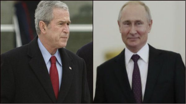 রাশিয়ার লোকগানে কোমর দোলালেন ভ্লাদিমির পুতিন ও জর্জ ডব্লু বুশ