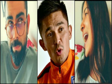 সুনীল ছেত্রীর লাইভ আড্ডায় বিরাট কোহলিকে মিথ্যাবাদী বললেন স্ত্রী অনুষ্কা