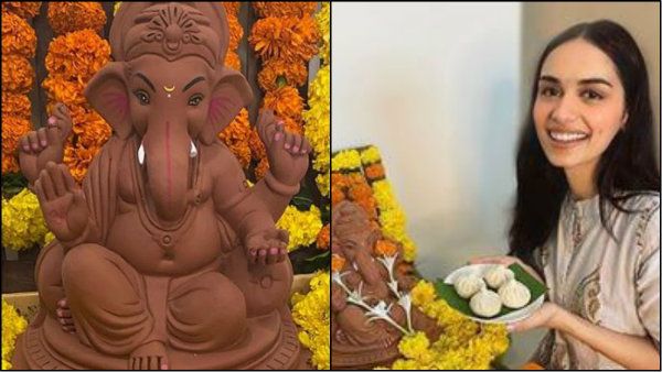 মিস ওয়ার্ল্ড মানুষী চিল্লারের বাড়িতে প্রথমবার গণেশ পুজো, দেখুন ছবি