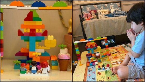 লেগো দিয়ে মূর্তি বানিয়ে তৈমুরের গণেশ পুজো, শেয়ার করলেন মা করিনা