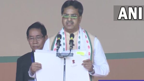 ত্রিপুরার মুখ্যমন্ত্রীর কুর্সিতে টানা দ্বিতীয়বার মানিক সাহা, মোদী-শাহের উপস্থিতিতে শপথ