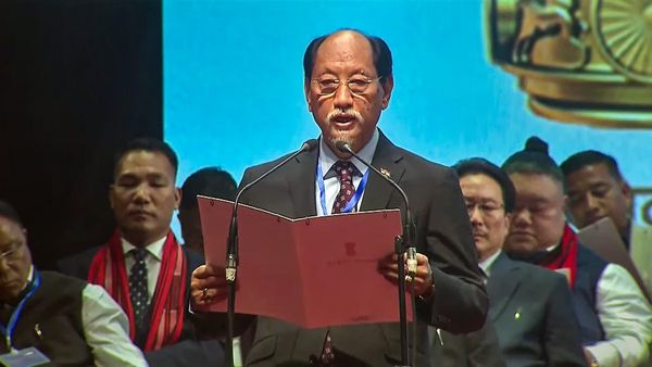 টানা পঞ্চমবার মুখ্যমন্ত্রী হিসেবে শপথ নেফিউ রিও-র, কার্যত বিরোধী-শূন্য সরকার নাগাল্যান্ডে