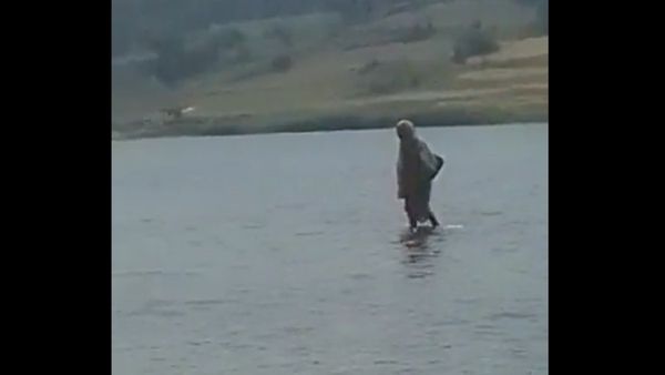 Viral Video: সাক্ষাৎ নর্মদা মাতা! নদীর উপর দিয়ে হেঁটে বেড়াচ্ছেন বৃদ্ধা, হৈ হৈ কাণ্ড জব্বলপুরে