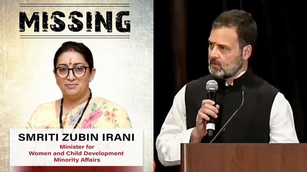 স্মৃতি ইরানিকে নিয়ে কংগ্রেসের 'নিখোঁজ' পোস্টার! জবাব রাহুলের দিকে ঘোরালেন বিজেপির মন্ত্রী
