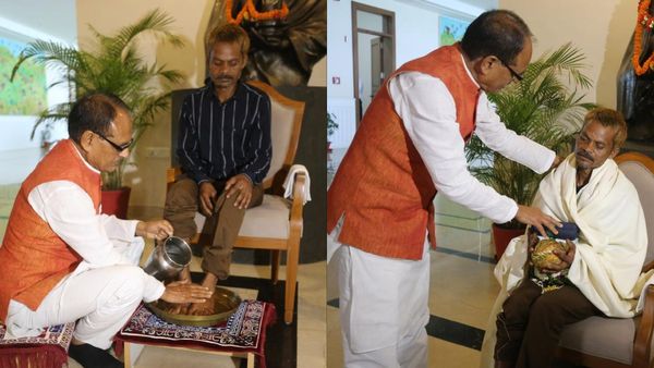 Shivraj Washes Dashmat's Feet: শিবরাজ পা ধুইয়ে দিলেন দশমতের, মধ্যপ্রদেশে আদিবাসী ক্ষোভে প্রলেপ বিজেপির?