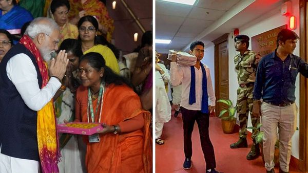 Abhishek Banerjee-Sadhvi Niranjan: অভিষেকের ধরনার মাঝেই কলকাতায় সাধ্বী নিরঞ্জন জ্যোতি