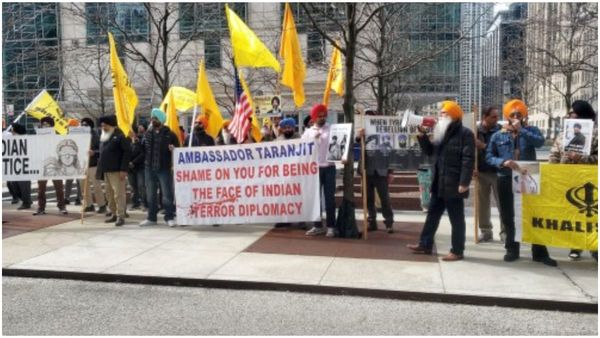 লন্ডনে ভারতীয় দূতাবাসে খালিস্তানপন্থীদের বিক্ষোভ, নতুন করে উত্তেজনা