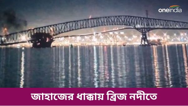 আমেরিকায় জাহাজের ধাক্কায় নদীতে ভেঙে পড়ল ব্রিজ! ভেসে গেল গাড়ি-মানুষ, ভিডিও ভাইরাল