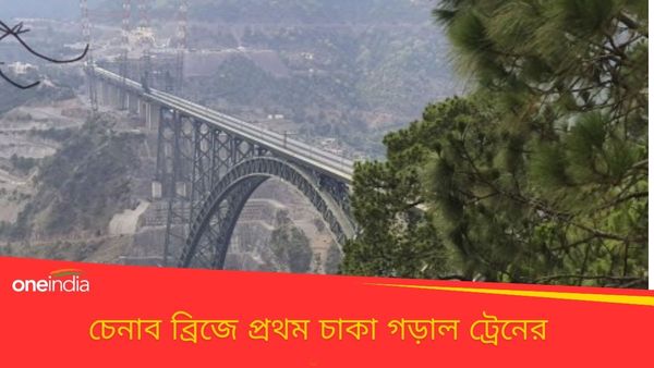 বিশ্বের উচ্চতম রেলসেতু, প্রথম ট্রেনের চাকা গড়াল চেনাব ব্রিজে
