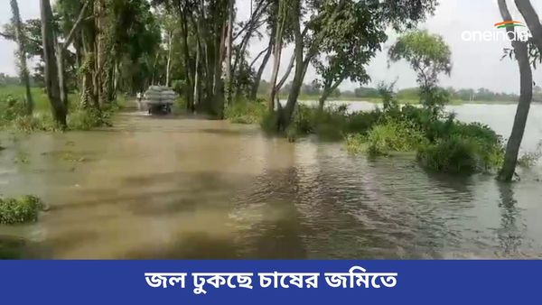 পুনর্ভবা নদীর জল ঢুকছে গ্রামে, তপন এলাকায় বন্যার ছায়া
