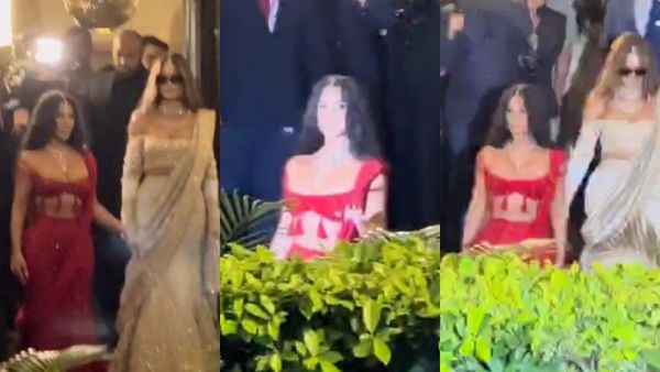 আকাশনীল শেরওয়ানি, মাথায় পাগড়ি! নজর করলেন জন সিনা, শাড়িতে দেশি গার্ল লুকে কিম