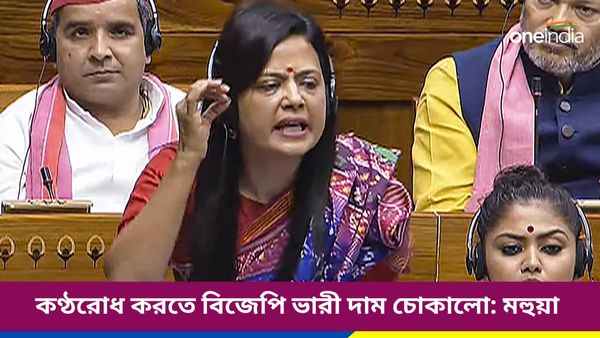 তাঁকে আটকাতে গিয়ে বিজেপির ৬৩ জন সাংসদ হারলেন? সংসদে কড়া বক্তব্য মহুয়া মৈত্রের