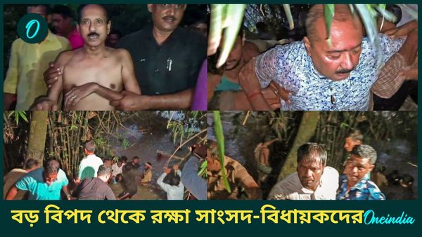 বন্যা পরিস্থিতি দেখতে গিয়ে নদীতে উল্টে গেল স্পিড বোট, বড় বিপদ এড়ালেন তৃণমূল সাংসদ, বিধায়করা