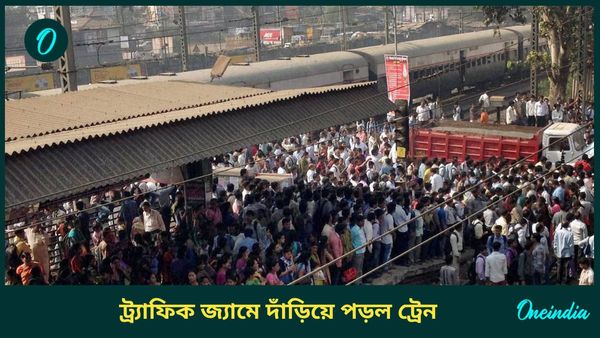 Local Train: ট্রাফিক জ্যামে ফেঁসে ঠায় দাঁড়িয়ে লোকাল ট্রেনও! ভাইরাল সেই ভিডিও আপনি দেখেছেন?