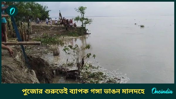 মালদহের মানিকচকে ব্যাপক গঙ্গা ভাঙন, তলিয়ে যাচ্ছে বিঘে বিঘে চাষের জমি