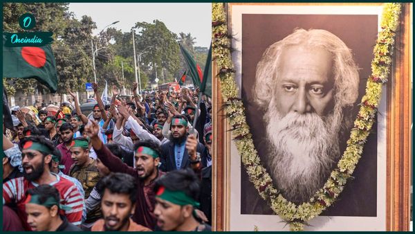 Bangladesh: রবি ঠাকুরকেও ওরা ছাড়ল না...মুখে কালি লাগিয়ে ঢেকে দেওয়া হল সৌধ! মুজিবের বাংলাদেশে একী কাণ্ড