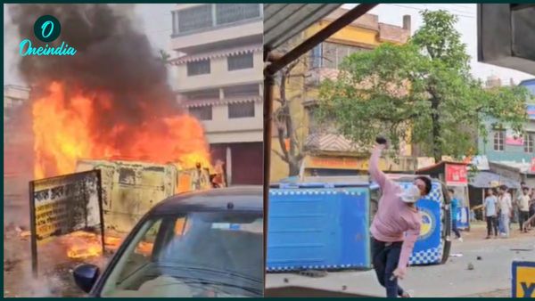 Murshidabad: অগ্নিগর্ভ জঙ্গিপুর, ওয়াকফ আইন বাতিলের দাবিতে পথে নেমে পুলিশকে ইঁট-পাটকেল; গাড়িতে আগুন