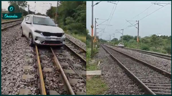 Telangana: রেললাইনের উপর দিয়ে গাড়ি চালিয়ে দিলেন মহিলা, হইচই তেলঙ্গানায়