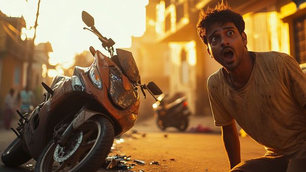 সল্টলেকে ফের দুর্ঘটনা, ফের দু'চাকায় সওয়ারি ডেলিভারি বয়কে ধাক্কা চারচাকা গাড়ির