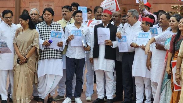 'ভোট চোর, গদি ছোড়' স্লোগান সংসদে, অভিষেকের নেতৃত্বে দাপাচ্ছেন তৃণমূল সাংসদরা