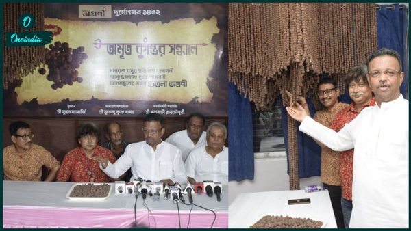 মহালয়ায় দেবীর চক্ষুদান করবেন মুখ্যমন্ত্রী, ফিরহাদের চেতলা অগ্রণীতে চমক ১ কোটির বেশি রুদ্রাক্ষ দিয়ে