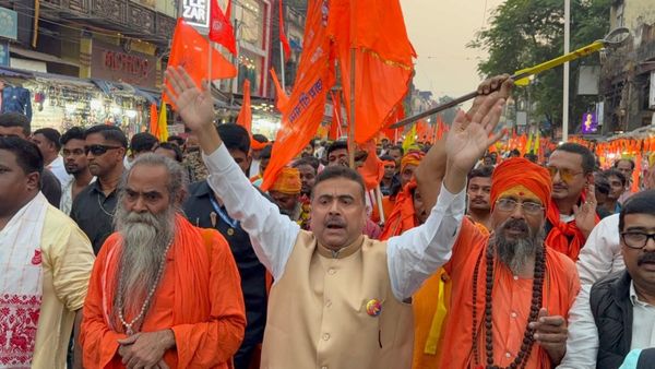 শৌর্য যাত্রায় অংশ নিলেন শুভেন্দু, হিন্দু জাগরণেই তৃণমূলের পরিকল্পনা রুখে দেওয়ার প্রত্যয়
