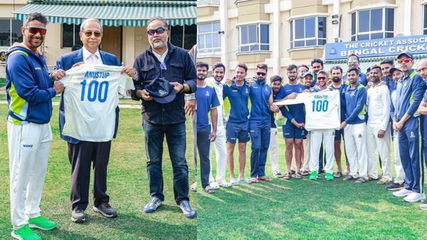 বাংলা-সার্ভিসেস রঞ্জি দ্বৈরথ অনুষ্টুপের শততম প্রথম শ্রেণির ম্যাচ, সংবর্ধনা সিএবির, 'রুকু' হঠাৎ 'লোকনাথ বাবা'