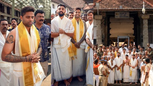 টি২০ বিশ্বকাপের আগে জয়ের সরণিতে ফেরা লক্ষ্য ভারতের, পদ্মনাভস্বামী মন্দিরে পুজো দিলেন সূর্যরা