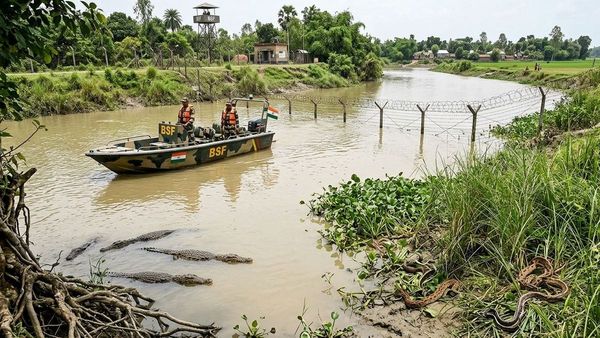 বাংলাদেশ সীমান্তে অনুপ্রবেশ ও অপরাধ রুখতে নদীতে সাপ ও কুমির ছাড়ার পরিকল্পনা বিএসএফের