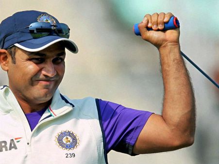 સેહવાગે પરસેવો પાડ્યો