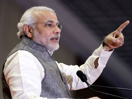 મોદીનો પહેલો શેરી વિરોધ