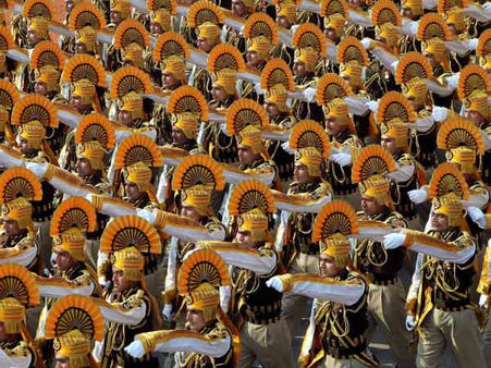 તસવીરી ઝલક : ગણતંત્ર દિવસ માટે ફૂલ ડ્રેસ રિહર્સલ