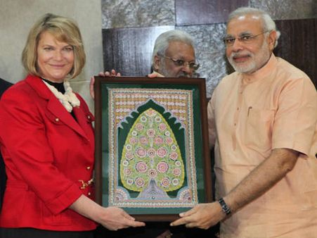 અમેરિકન ડેલીગેટ્સની મોદી સાથે મુલાકાત