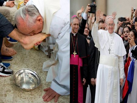 પોપ ફ્રાંસિસે ધોયા મુસ્લિમ મહિલા કેદીના પગ!