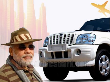 મહિન્દ્રા સ્કોર્પિયોમાં ફરે છે નરેન્દ્ર મોદી