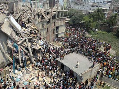 બાંગ્લાદેશમાં બિલ્ડિંગ ધરાશય, 123 લોકોના મોત