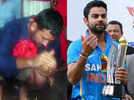કોહલીથી ડર્યો ધોની, કરી ઇષ્ટદેવીની પૂજા!