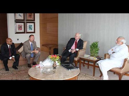 પૂર્વ અમેરિકન રાજદૂત મોદીને મળ્યા 