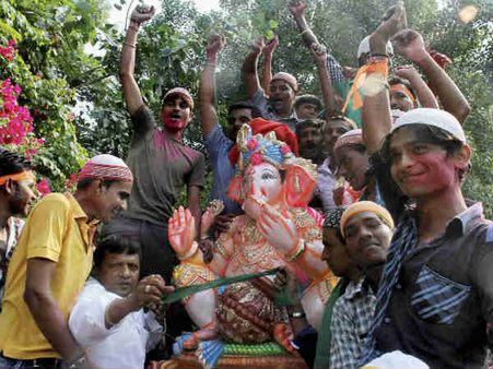 કડક સુરક્ષા વ્યવસ્થાની વચ્ચે ગણેશજીની વિદાય!
