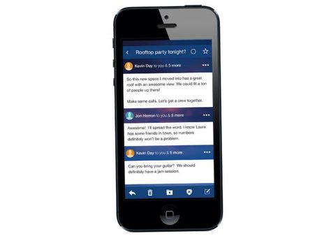 ફોન પર મેઇલ ઇન્ટરફેસ