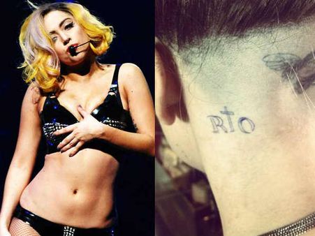 લૅડી ગાગાનું વિચિત્ર કૃત્ય, ડોકે કોતરાવ્યું બિહામણુ ટૅટૂ