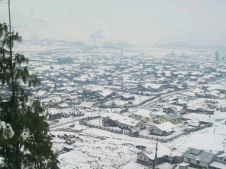 મેચુકામાં બરફનો વરસાદ