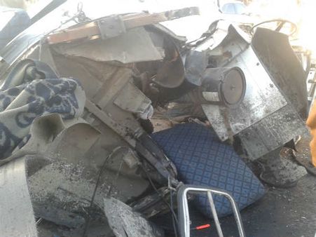 ગાંધીનગર નજીક ટ્રક અને ડમ્પર વચ્ચે અકસ્માત