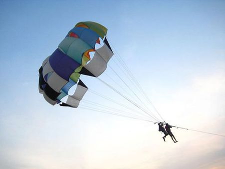 પેરાસેલિંગ થકી નિહાળો બીચ