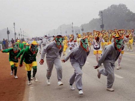 શાળાના બાળકોનું શાનદાર પ્રદર્શન 