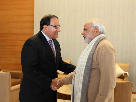 નરેન્દ્ર મોદી સિંગાપોરના ડેલીગેશનને મળ્યા