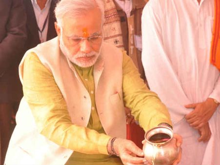 મોદીના હસ્તે શિવાર્પણ વિધિ અને પુજન વિધિ