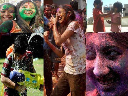 Colourful Pic: ભારતમાં કંઇક આ રીતે રંગોના પર્વની ઉજવણી કરાઇ